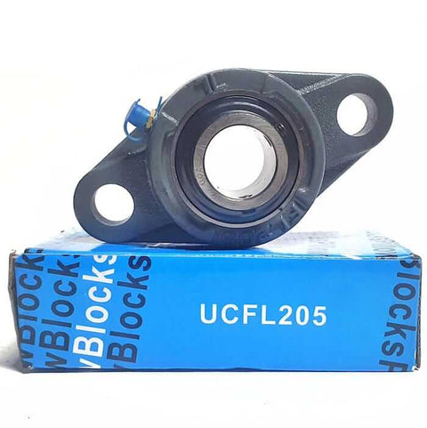 Chumacera UCFL205 | Soporte de pared de 2 agujeros para  eje de 25mm
