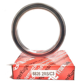 ▷ Rodamiento 61826-2RS/C3 rígido de bolas con sello de hule 130X165X18mm