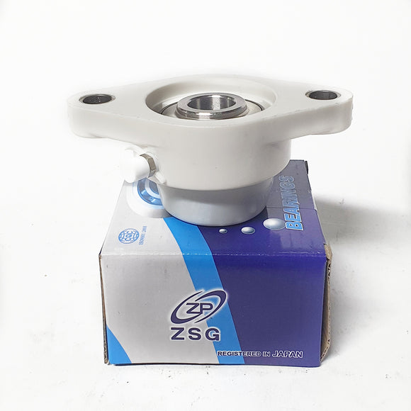 UCFLP207-22 | Soporte termoplástico de pared de 2 agujeros para  eje de 1-⅜" | Chumacera termoplastica de pared de 2 agujeros