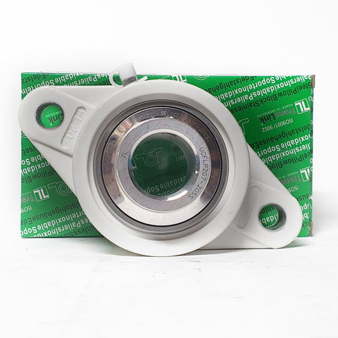 UCFLP207-20 | Soporte termoplástico de pared de 2 agujeros para  eje de 1-¼" | chumacera de pared termoplastica de 2 agujeros