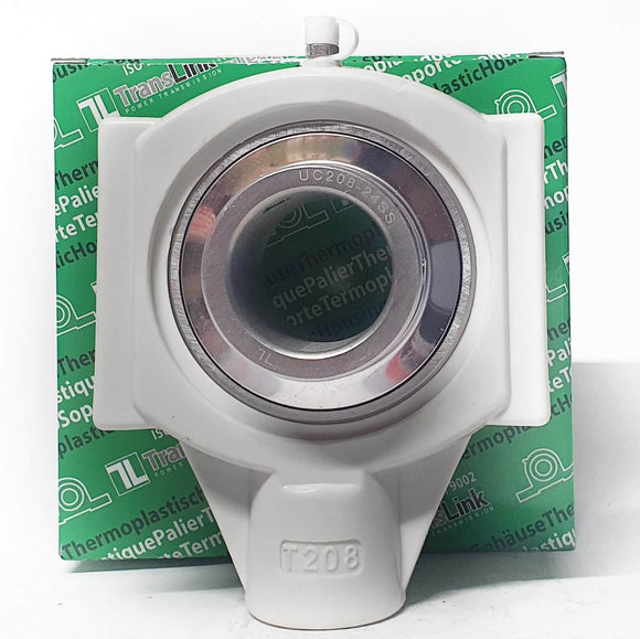 ▷ Chumacera UCTP208-24 | Soporte termoplástico de 2 agujeros para eje de 1-½"