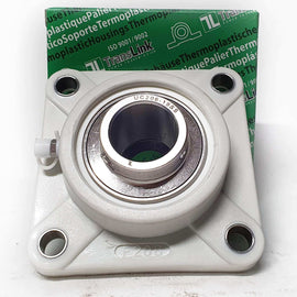 ▷ Chumacera UCFP206-19 | Soporte termoplástico de 4 agujeros para eje de 1-3/16"