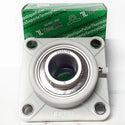 ▷ Chumacera UCFP207 | Soporte termoplástico de 4 agujeros para eje de 35mm - 1