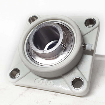 ▷ Chumacera UCFP207 | Soporte termoplástico de 4 agujeros para eje de 35mm - 0