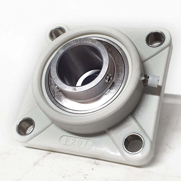 ▷ Chumacera UCFP207 | Soporte termoplástico de 4 agujeros para eje de 35mm