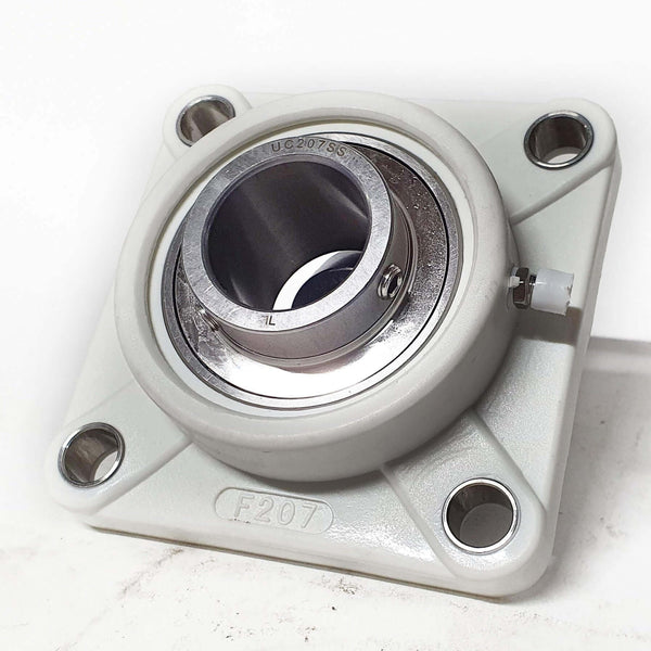 ▷ Chumacera UCFP207 | Soporte termoplástico de 4 agujeros para eje de 35mm - 2