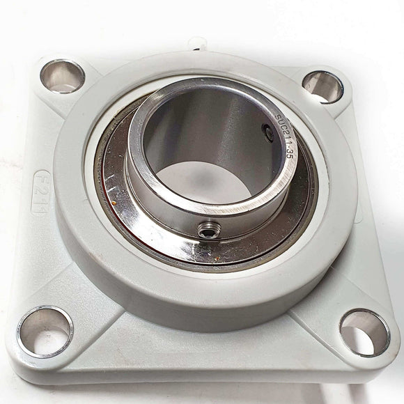 ▷ Chumacera UCFP211-35 | Soporte termoplástico de 4 agujeros para eje de 2-3/16"