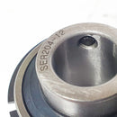 SER204-12 | Cojinete plano para chumacera con seguros y eje de ¾-4