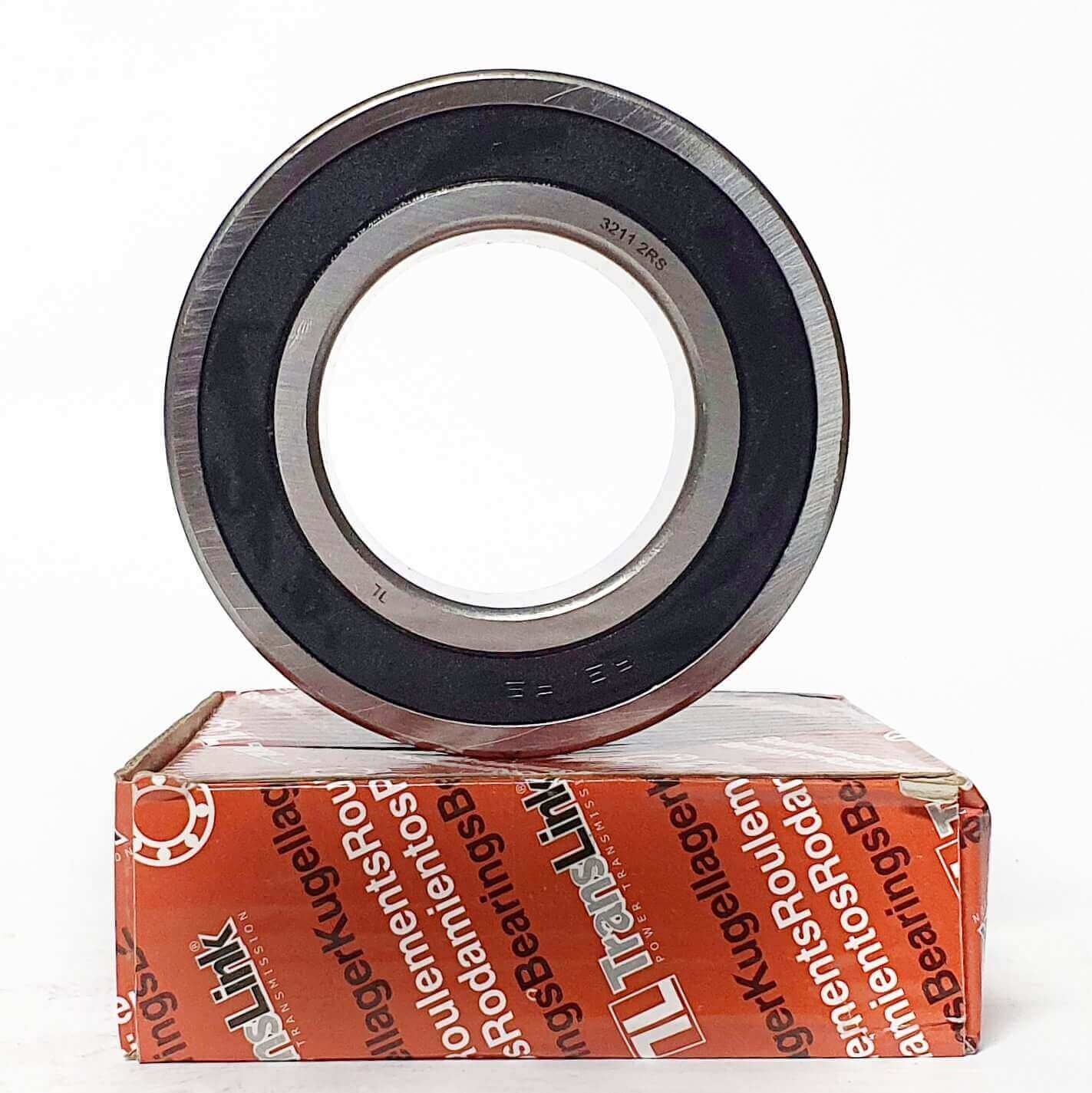 ▷ Rodamiento 3211-2RS | Cojinete 55X100X33.3mm de contacto angular de doble hilera sellos de hule.