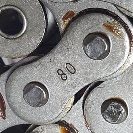 ▷ 80-1 Cadena de rodillos 10ft (3,05m) + union, simple