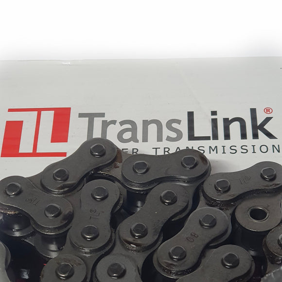 ▷ 80-1 Cadena de rodillos 10ft (3,05m) + union, simple