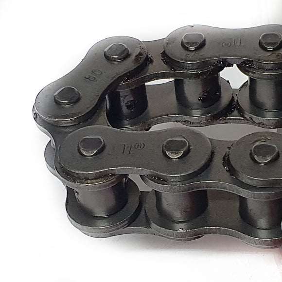 ▷ 80-1 Cadena de rodillos 10ft (3,05m) + union, simple