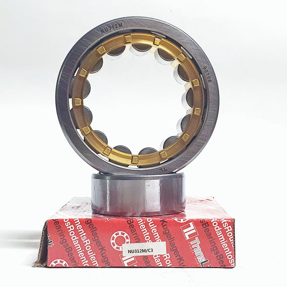 Rodamiento NU312-M/C3 | Cojinete 60x130x31mm de rodillos cilíndricos jaula de bronce