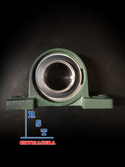 Chumacera UCP212-39 | Soporte de banco para  eje de 2-7/16" marca ZSG - 2