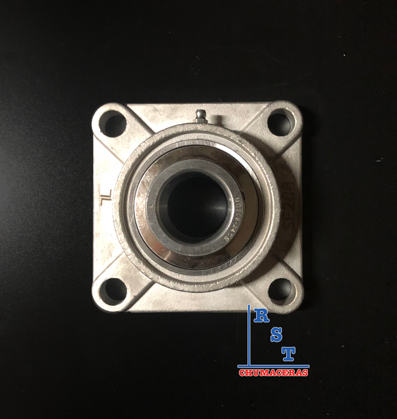 ▷ Chumacera UCF207-20SS | Soporte inoxidable de pared de 4 agujeros para  eje de 1-¼"