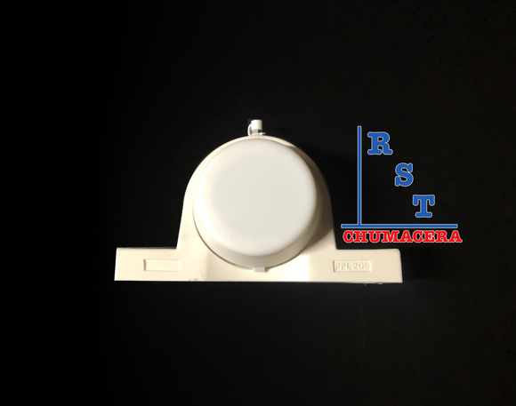 UCPP206 | Soporte termoplástico de banco para  eje de 30mm | chumacera termoplastica de banco