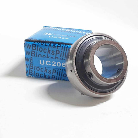 Cojinete insertable UC206 | Rodamiento para eje de 30mm rígido de bolas con sello de hule para chumacera - 0