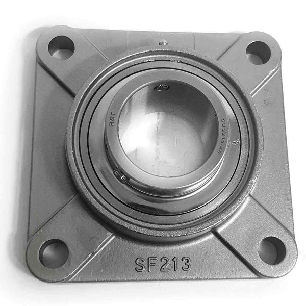 ▷ Chumacera SUCF213-40 SS | Soporte inoxidable de pared de 4 agujeros para  eje de 2-½" - 3