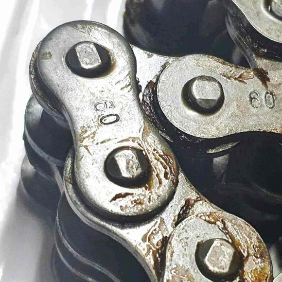 ▷ CADENA PASO 60-2 DE RODILLOS DOBLE. 10ft (3,05m) + UNIÓN