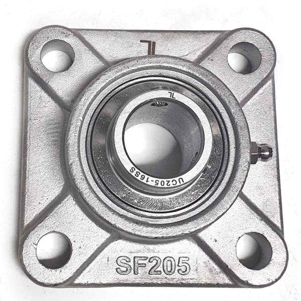 ▷ Chumacera SUCF205-16 | Soporte acero inoxidable de pared para eje de 1" - 2
