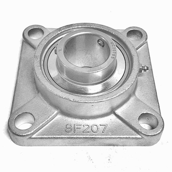 ▷ Chumacera SUCF207 | Soporte acero inoxidable de pared para eje de 35mm