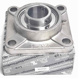 ▷ Chumacera SUCF207 | Soporte acero inoxidable de pared para eje de 35mm