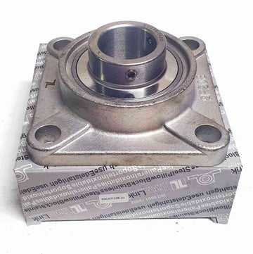 ▷ Chumacera SUCF208-24 | Soporte acero inoxidable de pared para eje de 1-½"