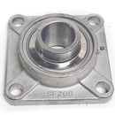 ▷ Chumacera SUCF208-24 | Soporte acero inoxidable de pared para eje de 1-½"-2