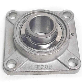 ▷ Chumacera SUCF208-24 | Soporte acero inoxidable de pared para eje de 1-½" - 0