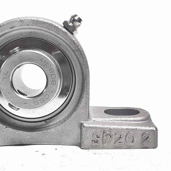 ▷ Chumacera SUCP202-10 | Soporte acero inoxidable de banco para eje de ⅝"