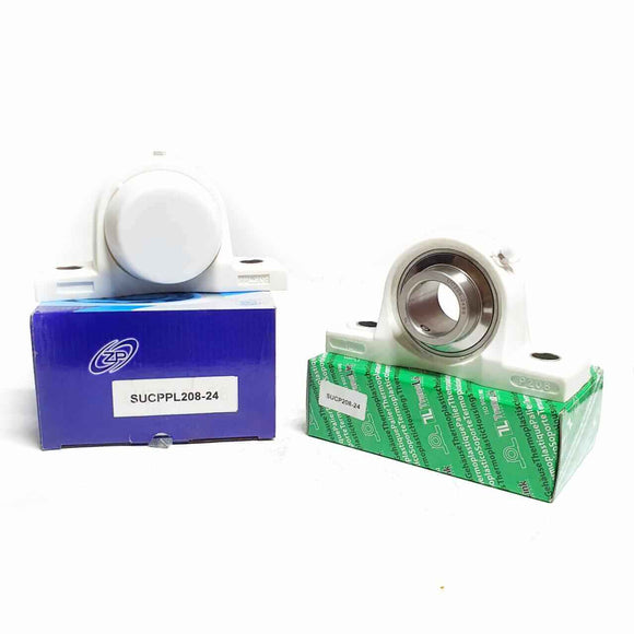 ▷ Chumacera UCPP208-24 | Soporte termoplástico de banco para  eje de 1-½" | chumacera de banco termoplastica