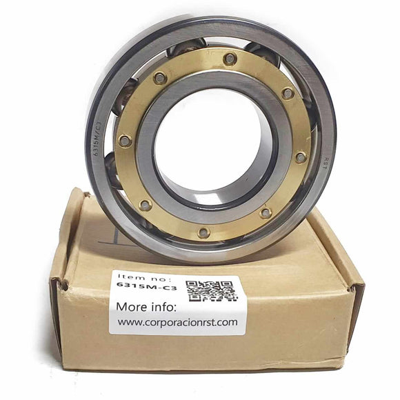 Rodamiento 6315M/C3 | Cojinete 75X160X37mm rígido de bolas jaula de bronce