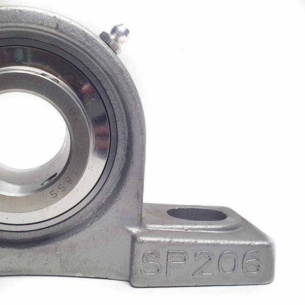 ▷ Soporte SUCP206-18 de banco acero inoxidable para eje de 1-⅛ " - 4