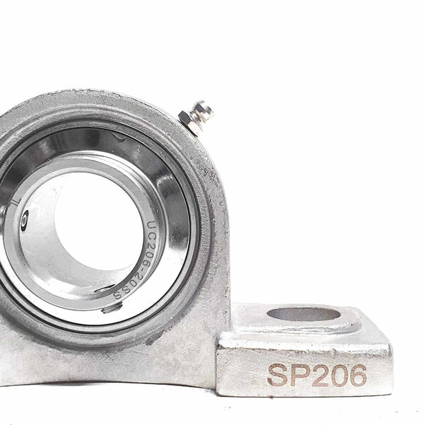 ▷ Soporte SUCP206-20 de banco acero inoxidable para eje de 1-¼ " - 3