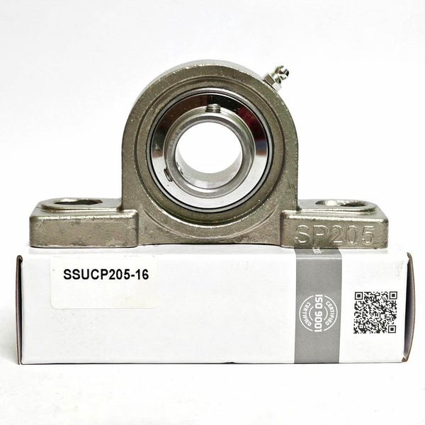 Soporte inoxidable SUCP205-16 para eje de 1" (25,4mm) con housing SP205 - 1