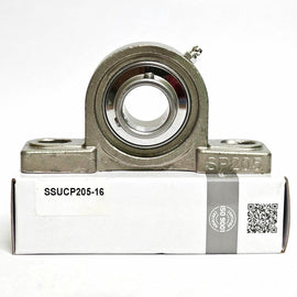 Soporte inoxidable SUCP205-16 para eje de 1" (25,4mm) con housing SP205